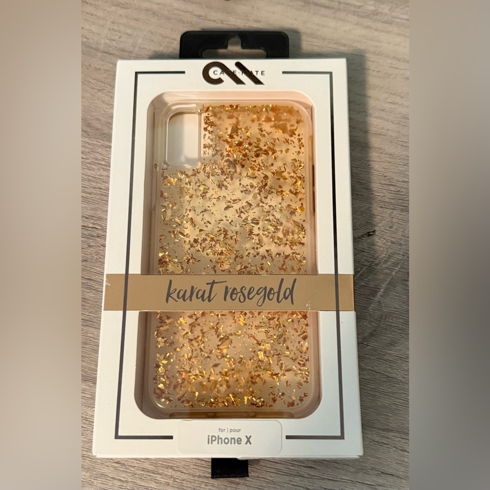 Case-Mate Karat Rose Gold iPhone X Phone Case